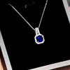 One carat sapphire three-piece jewelry set