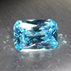 Rectangular cut loose aquamarine stone