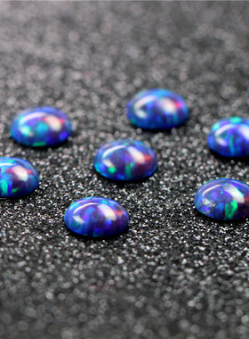 圆形平底彩色宝石欧泊戒面