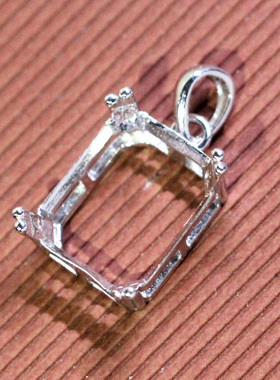 雷迪恩吊坠托长方形冰花切10X12