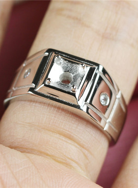 未镶嵌纯银钻石底座欧美风戒指托