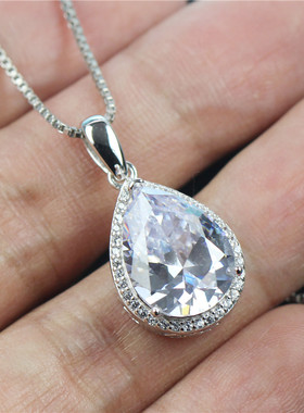 纯银饰品日韩风吊坠项链同款