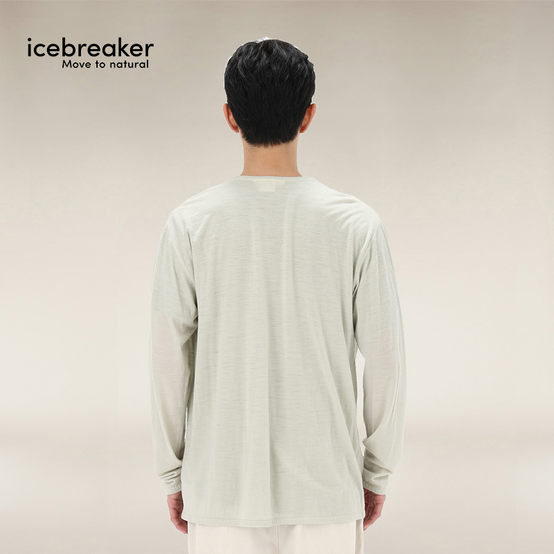 icebreaker日本设计款可机洗美利奴羊毛男女开衫针织衫户外休闲 - 图1