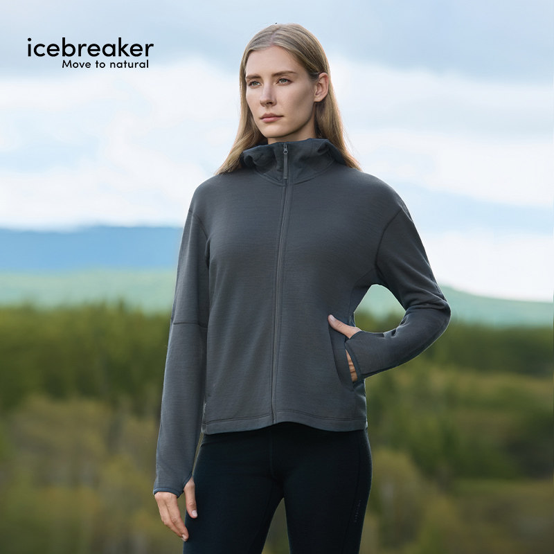 icebreaker美利奴羊毛女360 Realfleece加绒连帽外套户外运动徒步,淘宝优惠券,粉丝福利购,淘宝优惠卷
