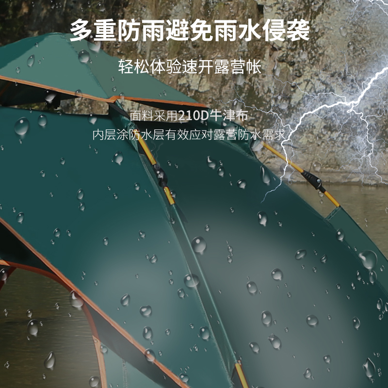 帐篷户外便携式折叠露营装备野餐用品全自动弹开野外室内防雨防晒 - 图2