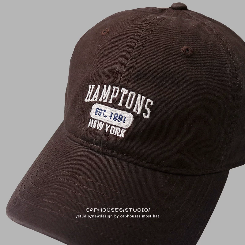 Tide, coffee brown retro baseball cap, hat