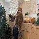 Small head size old money style corduroy newsboy hat autumn and winter