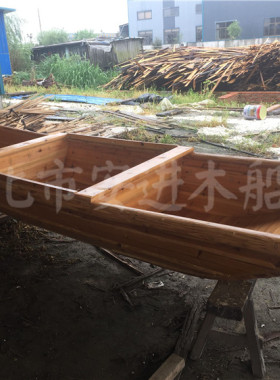 河道垃圾保洁船打鱼木船木船渔船