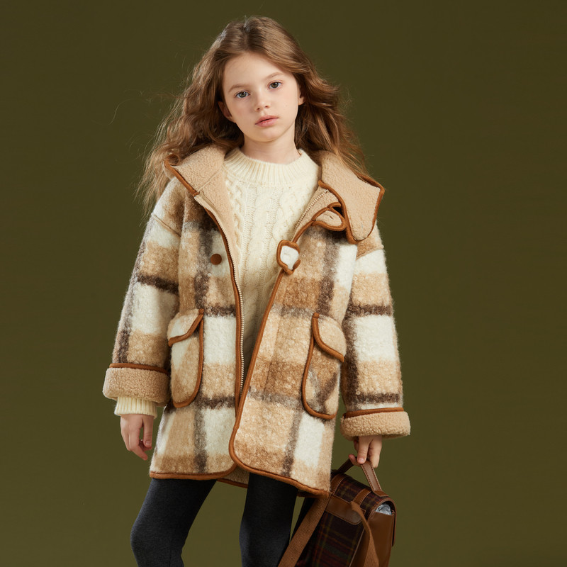 富罗迷女童大衣儿童装冬季新款流行时髦好看女款洋气加厚保暖外套,淘宝优惠券,粉丝福利购,淘宝优惠卷