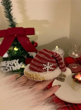 圣诞派对可爱毛绒发夹发箍