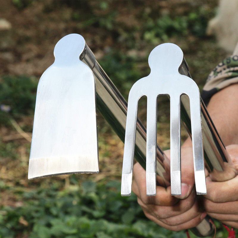 不锈钢锄头除草耙子小锄头花锄农具种菜种花园艺松土工具挖笋农用,淘宝优惠券,粉丝福利购,淘宝优惠卷