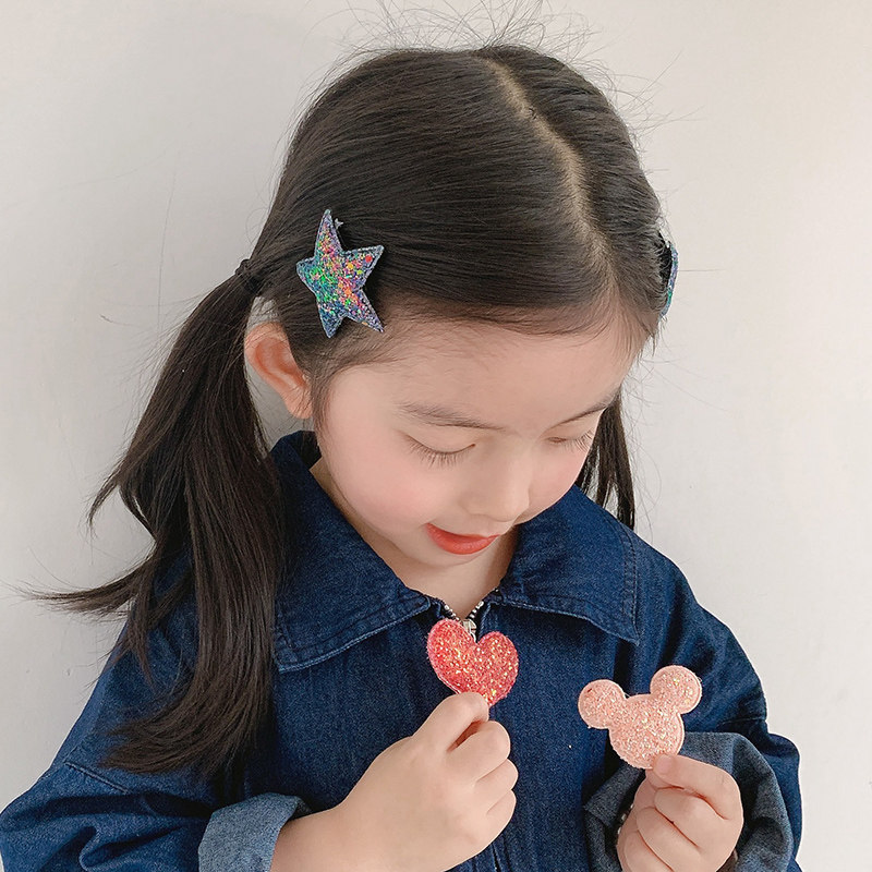 亮片爱心魔术贴女童彩色小号五角星发帖碎发神器可爱儿童宝宝发饰,淘宝优惠券,粉丝福利购,淘宝优惠卷