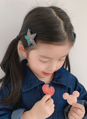 亮片爱心魔术贴女童彩色小号发帖