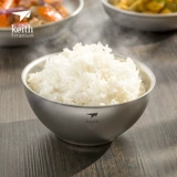 Кейт Кайси чистый титановый рисовый чаша для дома Установка и палочки для палочек для палачкообразных посуд с двойной изоляцией с теплоизоляцией с двойной изоляцией теплоизоляции двойной слой