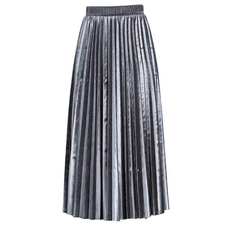 金丝绒秋冬2020新款中长款子半身裙 简蜜缇半身裙