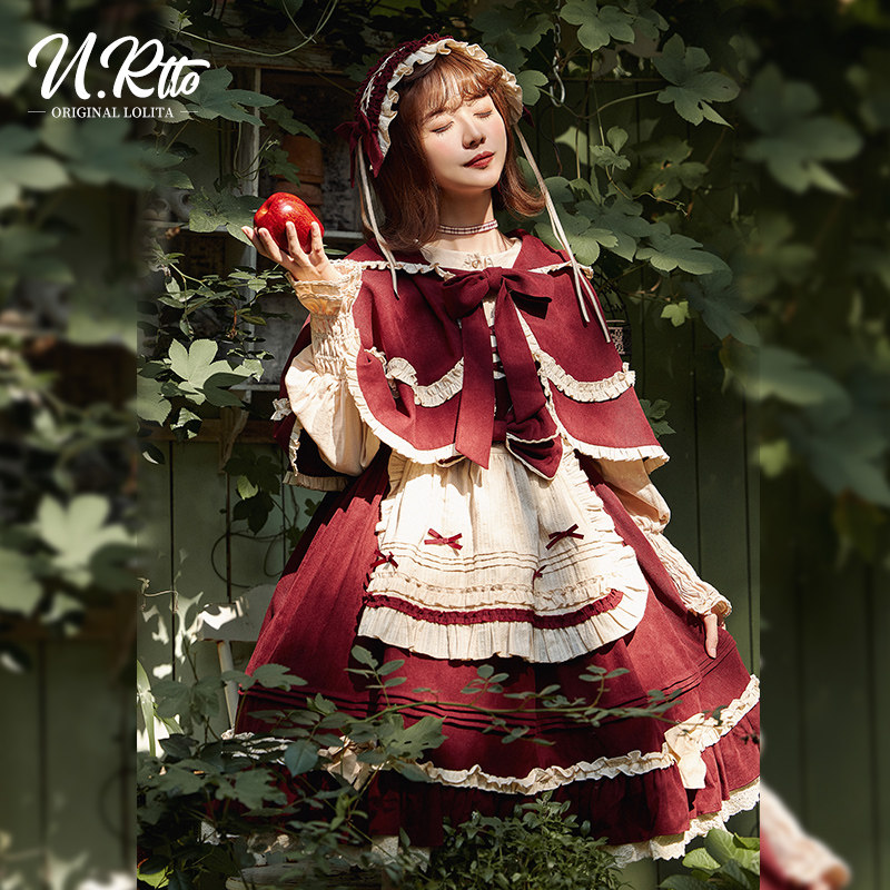 urtto童话镇小红帽原创秋冬连衣裙 urtto连衣裙