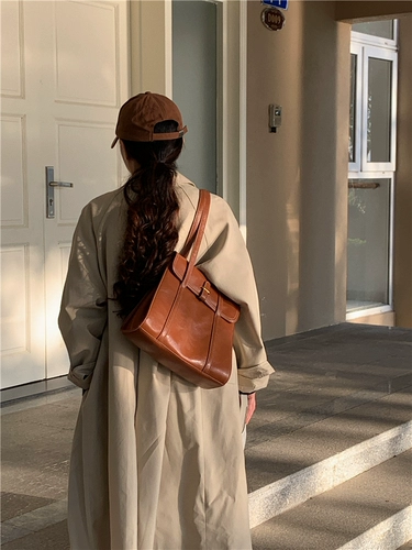 Демисезонная оригинальная ретро портативная сумка подмышку, вместительная и большая сумка на одно плечо, сумка через плечо, в корейском стиле