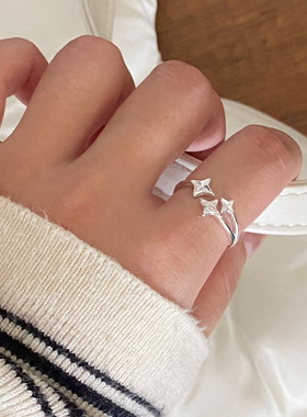 【星序漫野】S925纯银星芒开口戒指女小众设计叠戴冷淡风个性