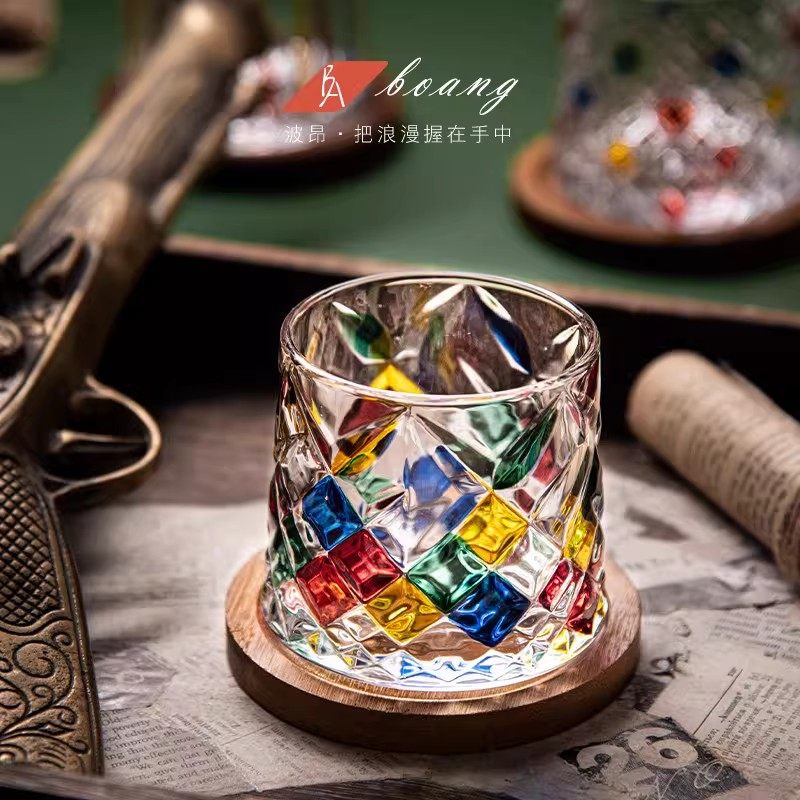 高档旋转威士忌杯礼盒装洋酒杯啤酒杯创意酒具送男友朋友生日礼物,淘宝优惠券,粉丝福利购,淘宝优惠卷