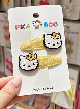 韩国东大门pikaboo儿童发饰可爱卡通猫咪bb夹掰掰夹发夹对夹