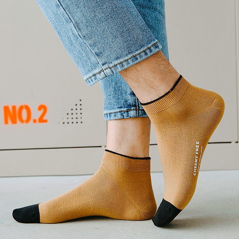 贞舒旗舰店竹纤维防臭短袜子男低帮休闲袜夏季薄款运动棉袜韩国ins短筒袜潮2