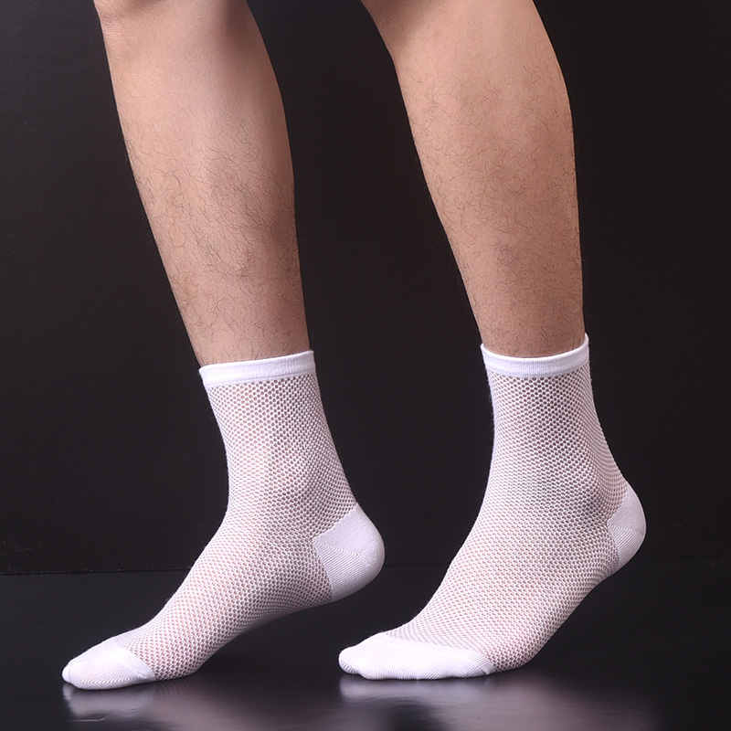 夏天超薄款纯白色袜子男女透气网眼袜夏季棉袜中筒袜短袜浅口船袜
