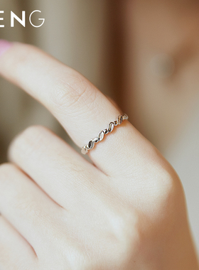 烽之银女纯银森系简约戒指