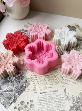 Christmas Snowflake Silicone Candle Mold Soap DIY Aromathera