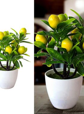 18CM Artificial Fruits Lemon Simulated Bonsai Home Decoratio