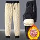 Men's down cotton trousers with thickened fleece for winter