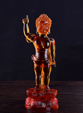 有源古法琉璃财神观音佛像