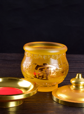 有源玻璃佛堂家用供佛圣水杯