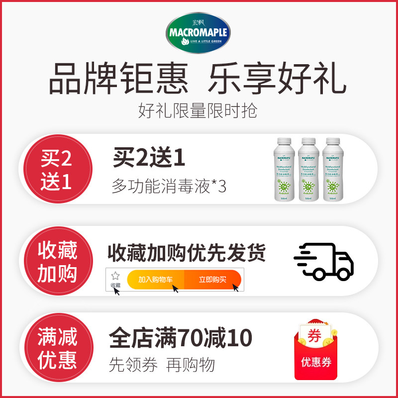 宏枫多功能500ml大瓶装杀菌消毒液 宏枫消毒液