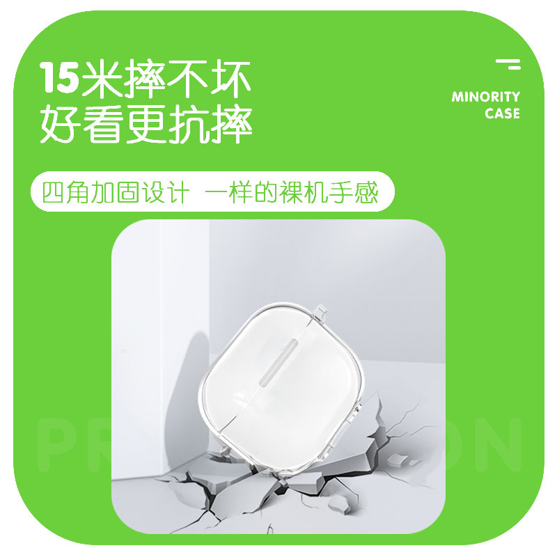 海贼王索隆适用airpods3保护套苹果2蓝牙耳机套透明发光二三代pro华为free clip开盖发光vivo tws4索尼XM5软 - 图1