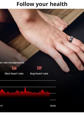 R06 Smart Ring Men Women, Heart Rate and Blood Oxygen Monito