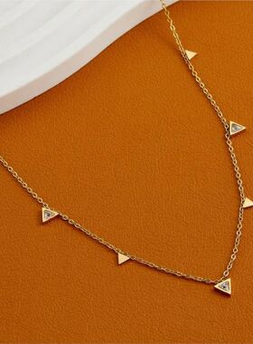 316L Stainless Steel SimpleZircon Waterdrop Pendant Necklace