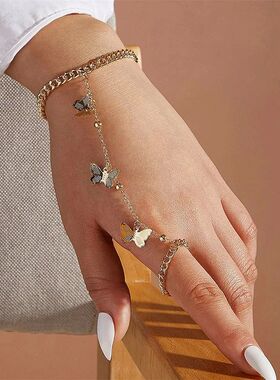Boho Butterfly Slave Bracelet Ladies One-Piece Gold Color Ch