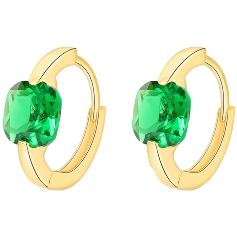 陌上猫祖母绿耳钉纯银耳圈新中式耳环轻奢高级感耳饰2024新款爆款,淘宝优惠券,粉丝福利购,淘宝优惠卷