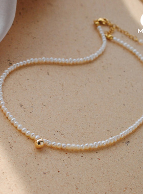 手作美国14k包金淡水ins珍珠