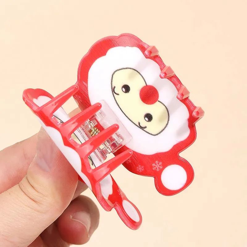 Oaoleer Christmas Hair Claw Clips For Women Girls Cartoon So-图2