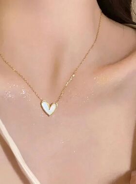 ndy Korean Simple Heart Pendant Choker Necklaces For Woman C