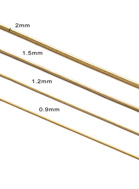 Witd 0.9/1.2/1.5/2mm Stainless Steel Square Snake Chain Neck
