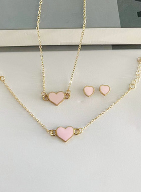 Love Necklace Set Alloy Oil Multi-color Ladies Necklace