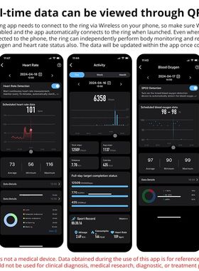 R03 Smart Ring Men Women, Battery Life 39 Days, Health Monit