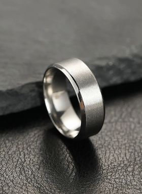 Fashion Charm Jewelry Ring for Men Women Stainless Steel Bla