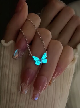 Luminous Butterfly Necklace ~ Design High Blue Luminous Smar