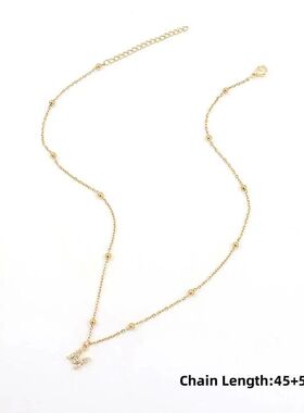 Fashion Zircon 26 Letter Pendants Neckalce Micro-paved Zirco