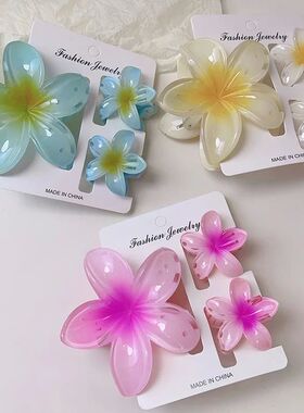 3pcs/set Flower Claw Clip Women Hawaiian Girl Hair Accessori