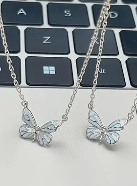 New Butterfly Lamp Necklace Female Simple Light LuxuryNew Bl