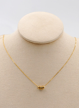 Small Disc Titanium Steel Necklace Women's Summer Clavicle C